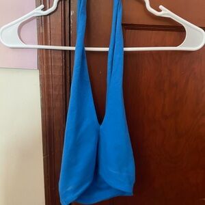 Zara Sky Blue Halter Top